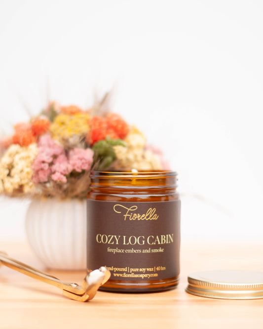 Cozy Log Cabin Candle