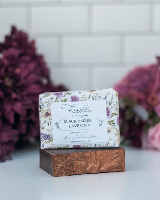 Black Amber + Lavender Bar Soap