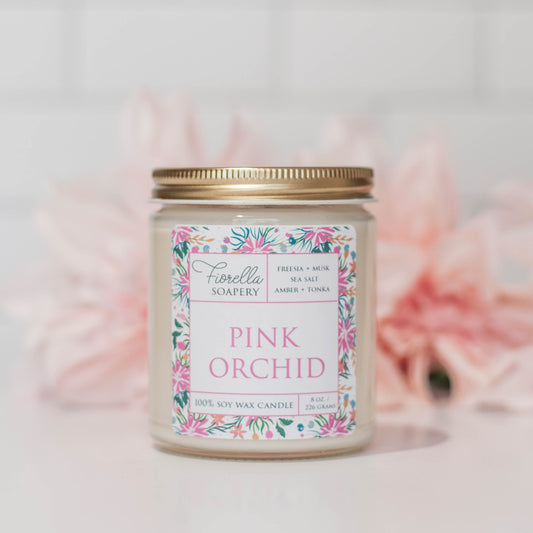 Pink Orchid Candle